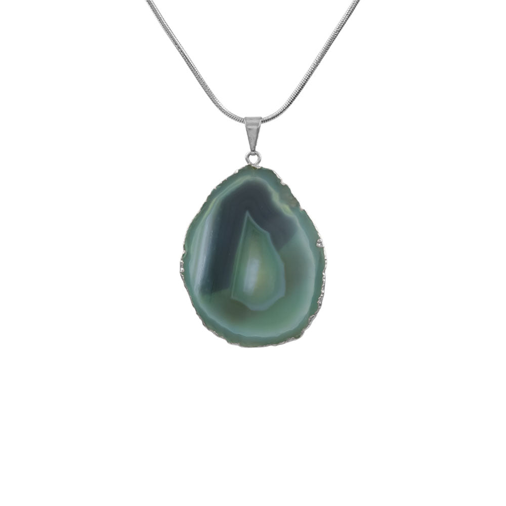 Agate Slice Stone Pendant
