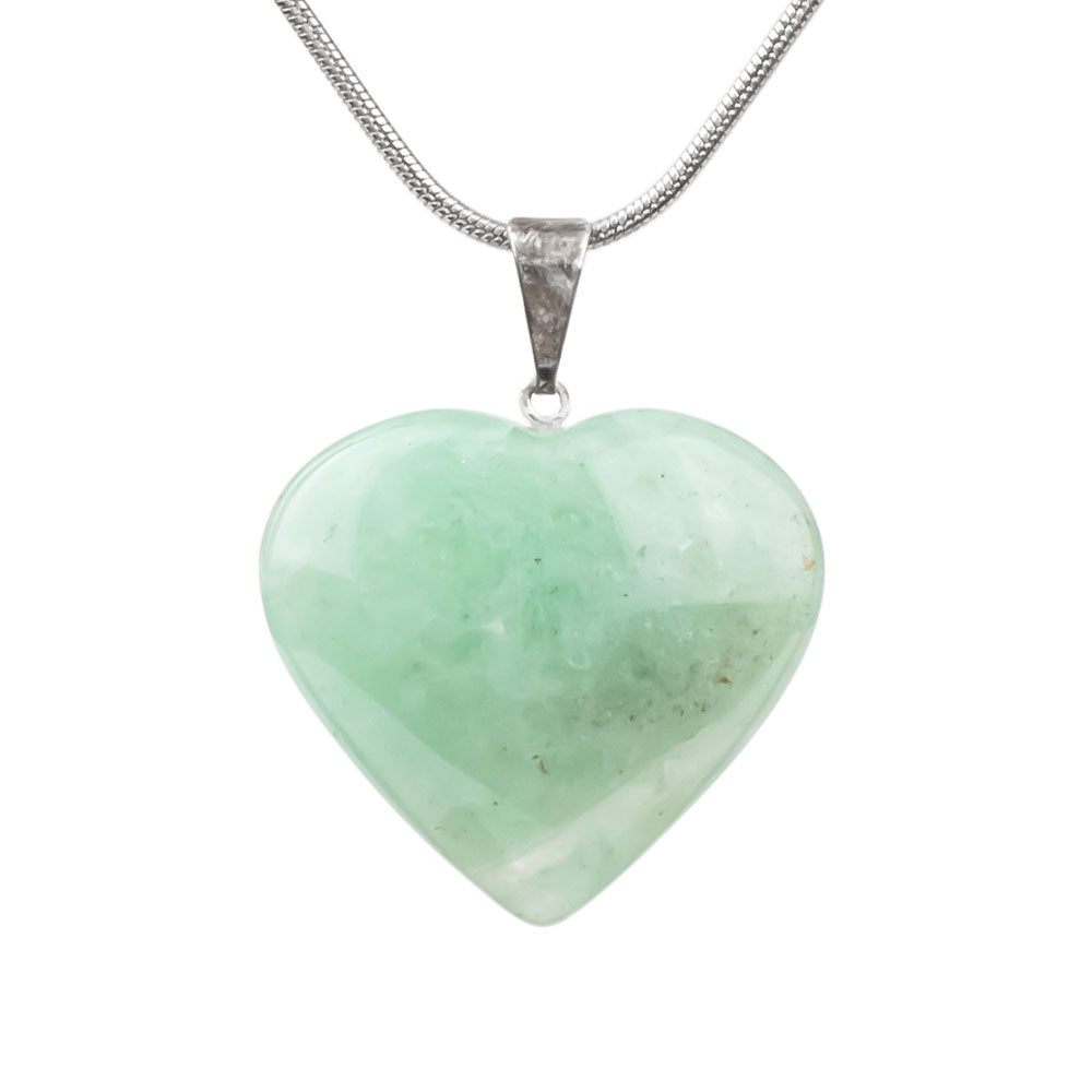 Green Quartz Heart Pendant