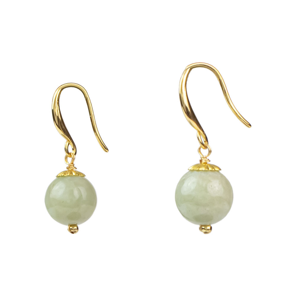 Jade Lucky Ball Earrings
