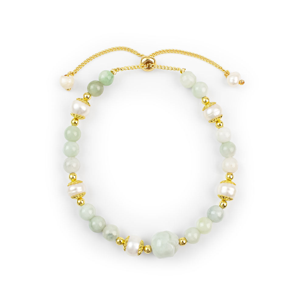Jade Rose Charm Bracelet