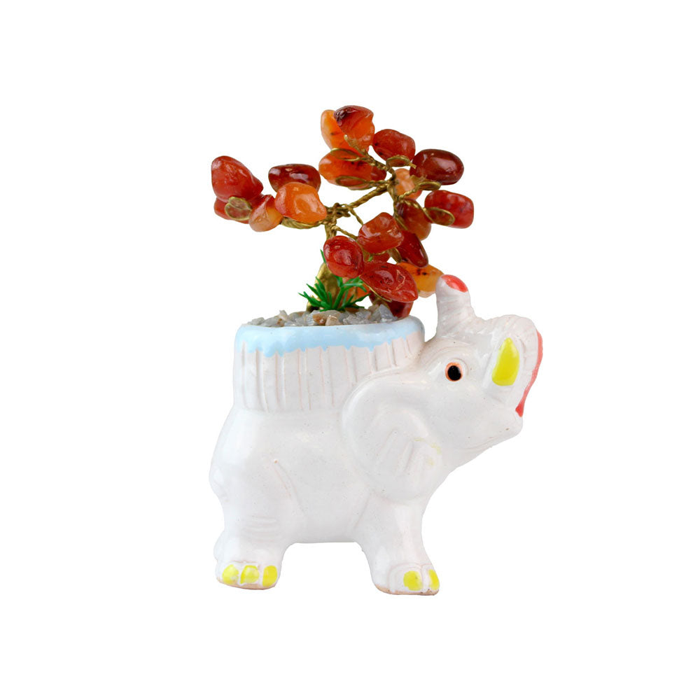 Lucky Elephant Carnelian Tree