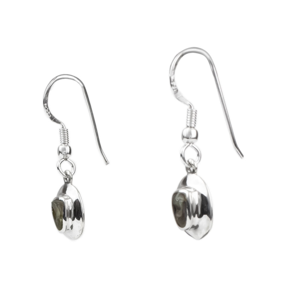 Moldavite Sterling Silver Earrings