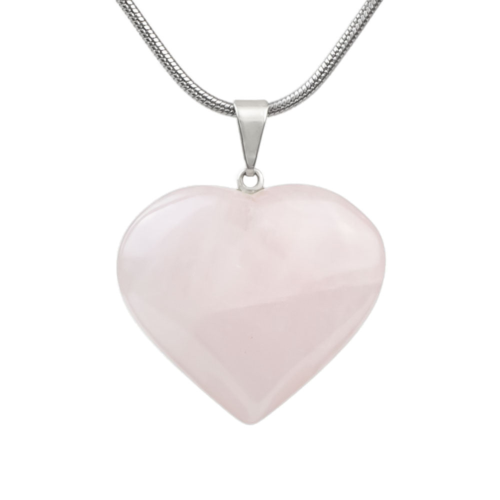 Rose Quartz Heart Pendant