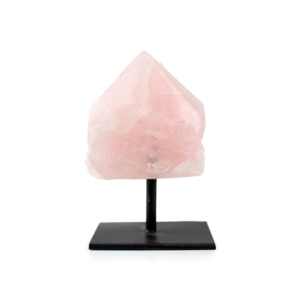 Rose Quartz Point on Stand