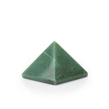 Medium green quartz pyramid stone for energy balancing and decor.
