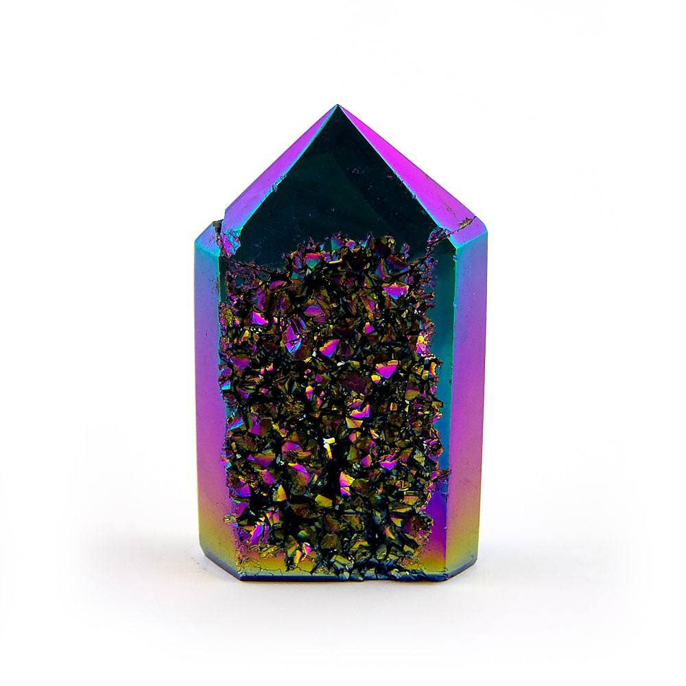 Rainbow Titanium Point, front view highlighting color shift and texture detail.