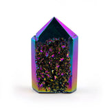 Rainbow Titanium Point, front view highlighting color shift and texture detail.