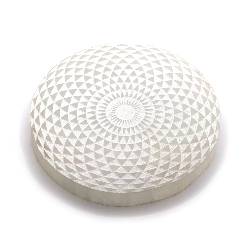 Selenite Torus Sacred Coaster | Shop Laterra Gems