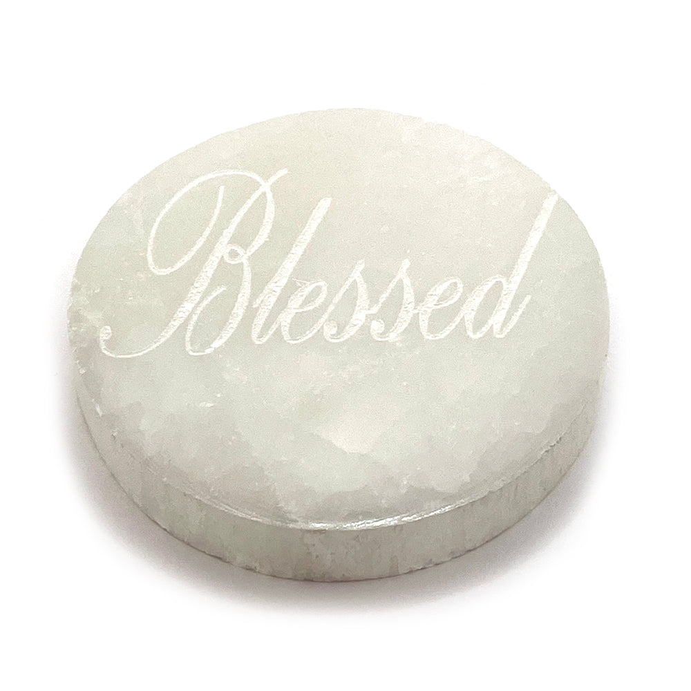 Selenite Blessed Coaster | Shop Laterra Gems