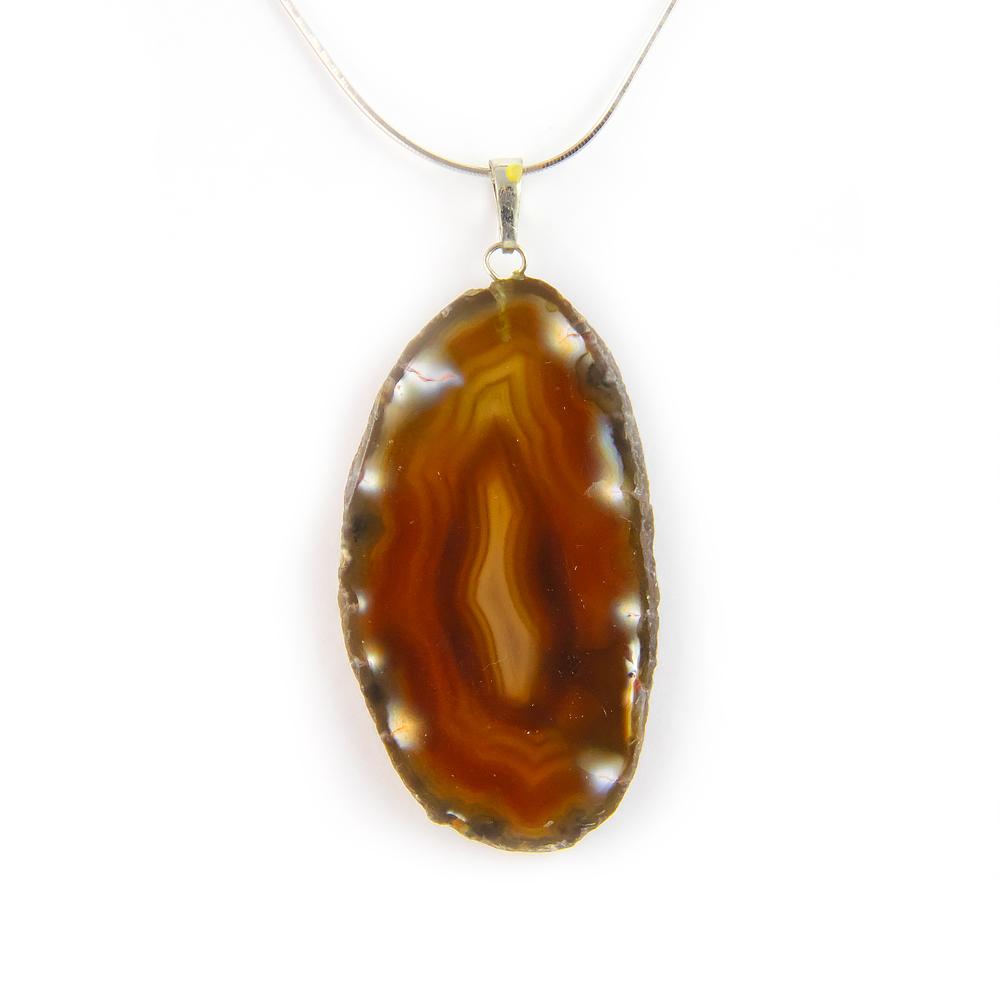 Slice Agate Stone Pendant