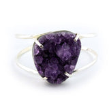 Laterra Gems Amethyst Gemstone Cuff Bracelet