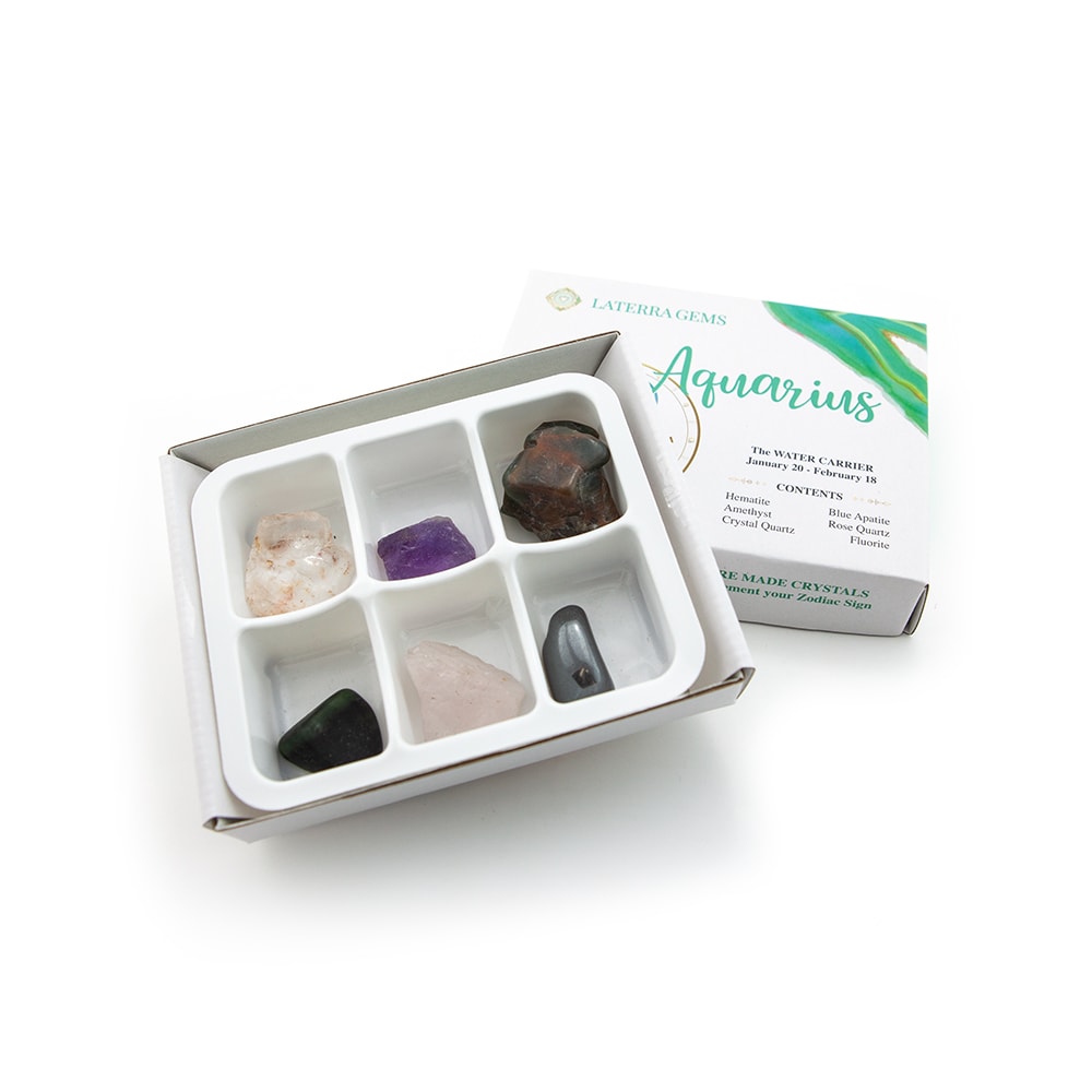 Laterra Gems Zodiac Crystal Set-Aquarius | Shop Laterra Gems