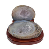 Agate on Wooden Block