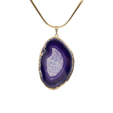 Agate Slice Stone Pendant