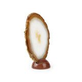 Agate Slice on Wooden Stand