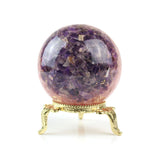 Amethyst and Rose Quartz Resin Sphere