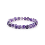 Chevron Amethyst Beaded Bracelet