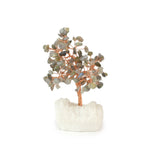 Labradorite Copper Tree on White Crystal Base