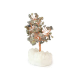 Labradorite Copper Tree on White Crystal Base