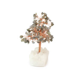 Labradorite Copper Tree on White Crystal Base