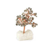 Labradorite Copper Tree on White Crystal Base