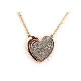 Heart Druzy Necklace