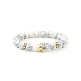 Howlite Crown Beaded Bracelet