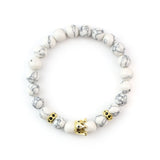 Howlite Crown Beaded Bracelet