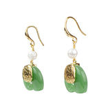 Jade Elephant Earrings