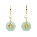 Jade Fortune Charm Earrings