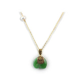 Jade Elephant Charm Necklace