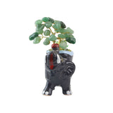 Lucky Elephant Green Quartz Tree