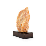 Orange Calcite on Wooden Stand