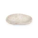 Large pink amethyst crystal bowl with natural edges.