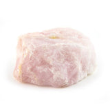 Rose Quartz Incense Holder, front view showing natural pink stone with incense insert.