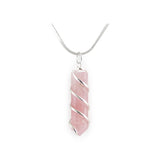 Rose Quartz Spiral Point Pendant