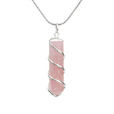 Rose Quartz Spiral Point Pendant