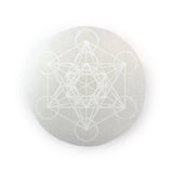 Selenite Coaster Metatron's Cube