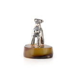 Sterling Silver Dog on Amber