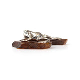 Sterling Silver Frog on Amber