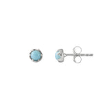 Sterling Silver Larimar Studs