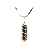 Tiger Eye Spiral Point Pendant