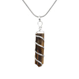 Tiger Eye Spiral Point Pendant