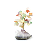 Chakra Tree on Mixed Gems - Gemstone Tree of Life Decor for Home Energy, Desk Display and Crystal Gifting
