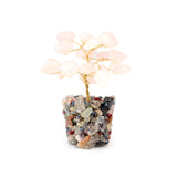 Rose Quartz Tree on Mixed Gems