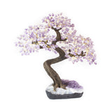 Luxury 3XL Amethyst bonsai tree on raw amethyst base, premium décor for manifestation, clarity, and spiritual balance.