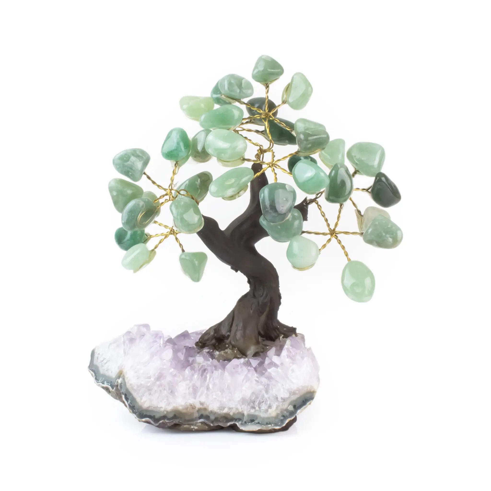 quartz bonsai tree Clear Crystal Green Quartz Bonsai Tree - Gemstone Tree of Life Decor for Home Energy, Desk Display and Crystal Gifting