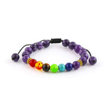 Shop Laterra Gems 7 Chakra Beads Amethyst Bracelet