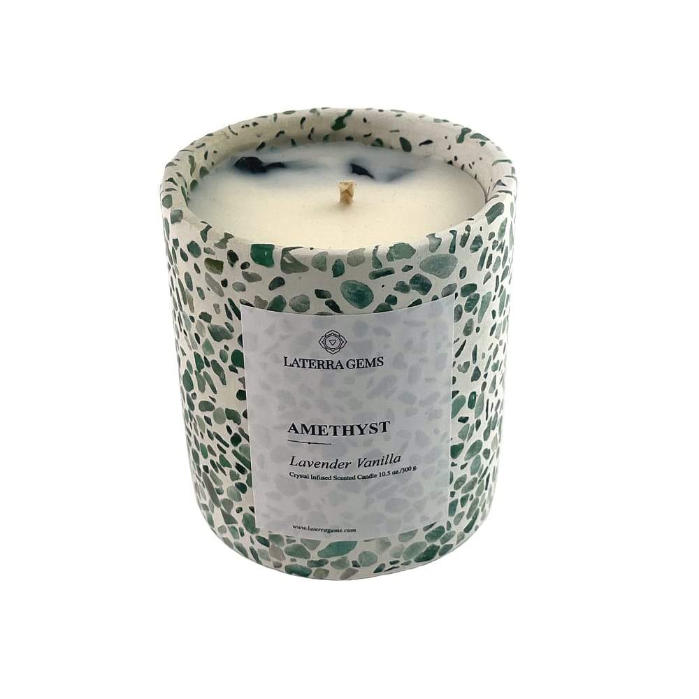 Shop Laterra Gems Amethyst Lavender & Vanilla Candle