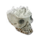 Crystal Quartz Hand Carved Skull Statue